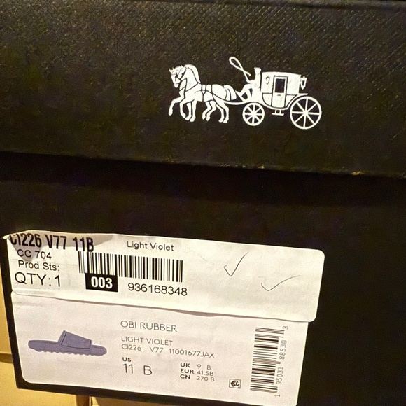 New💜Coach Sport Slide In Signature Light Violet - Picture 2 of 2